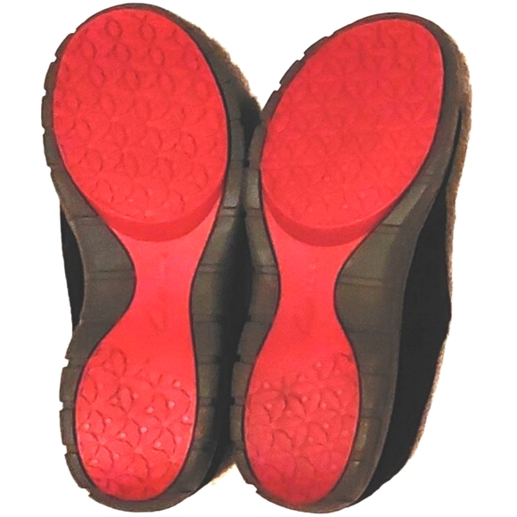 Clarks slip-on nubuck suede platform black shoes US9.5 EU40 - Picture 4 of 4